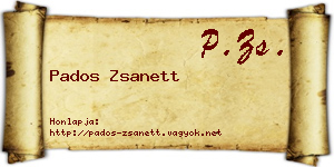Pados Zsanett névjegykártya