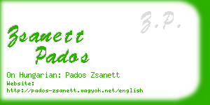 zsanett pados business card